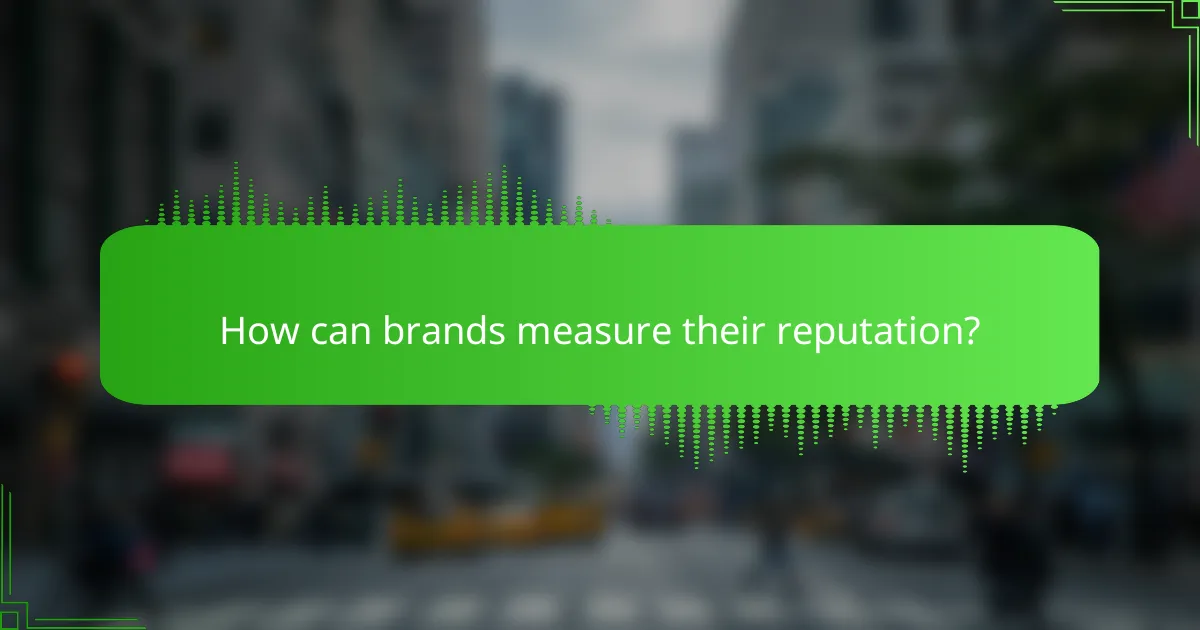 How can brands measure their reputation?