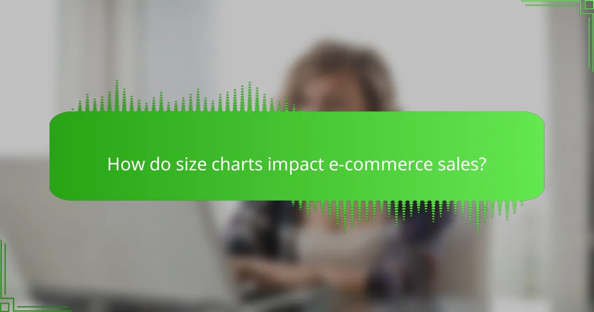 How do size charts impact e-commerce sales?